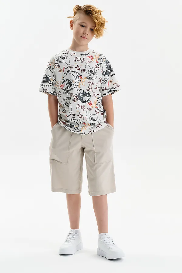 Шорты для мальчика PELICAN, светло-серый - фото 2