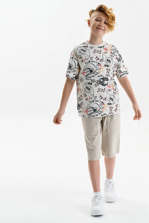 Шорты для мальчика PELICAN, светло-серый - фото 2