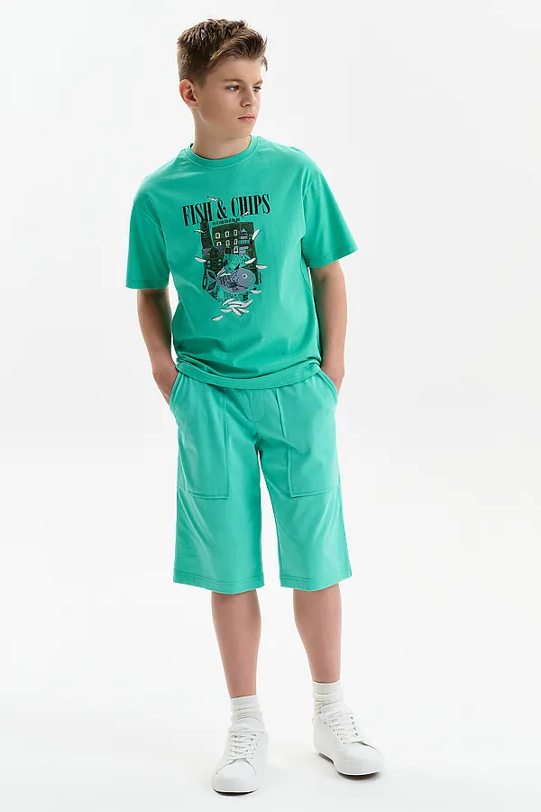 Шорты для мальчика PELICAN, ментол - фото 2