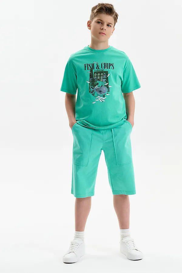 Шорты для мальчика PELICAN, ментол - фото 2