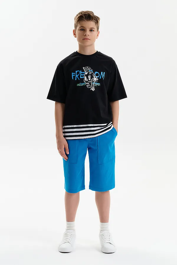 Шорты для мальчика PELICAN, лазурный - фото 2