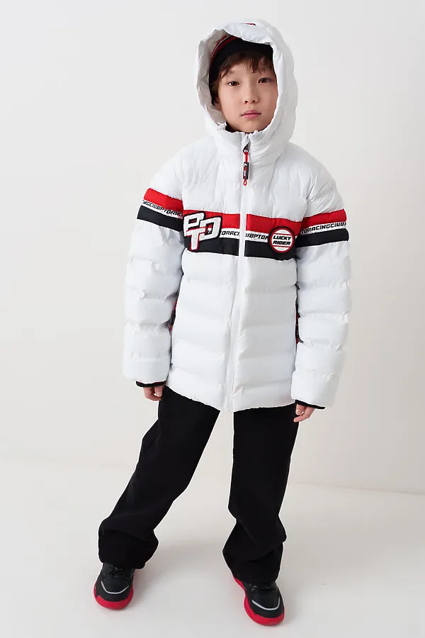 Куртка текстильная с полиуретановым покрытием для мальчиков PLAYTODAY, белый,черный,красный - фото 2