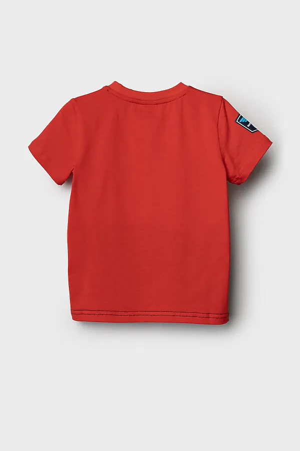 Фуфайка трикотажная для мальчиков (футболка) PLAYTODAY, тёмно-синий,красный - фото 2