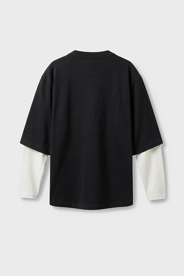 Джемпер трикотажный для мальчиков (футболка) PLAYTODAY, черный,белый - фото 2