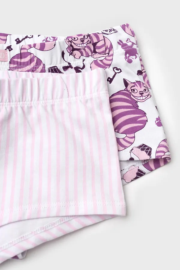Трусы трикотажные для девочек, 2 шт в комплекте PLAYTODAY, белый,светло-розовый,малиновый - фото 2