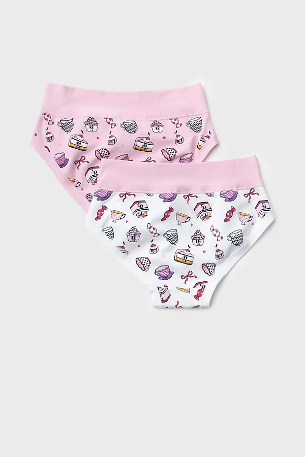 Трусы трикотажные для девочек, 2 шт в комплекте PLAYTODAY, разноцветный - фото 2