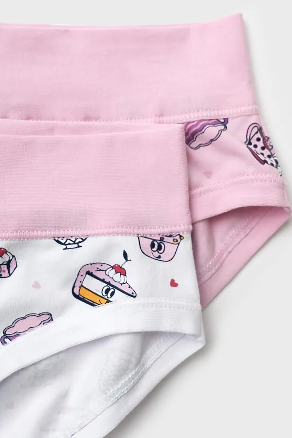 Трусы трикотажные для девочек, 2 шт в комплекте PLAYTODAY, разноцветный - фото 2
