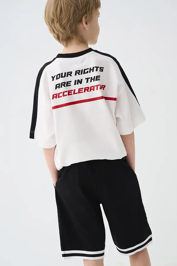 Шорты трикотажные для мальчиков, 2 шт в комплекте PLAYTODAY, черный,красный - фото 2