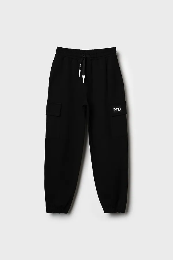 Брюки трикотажные для мальчиков PLAYTODAY, черный - фото 2