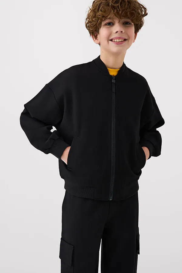 Толстовка трикотажная для мальчиков PLAYTODAY, черный - фото 2