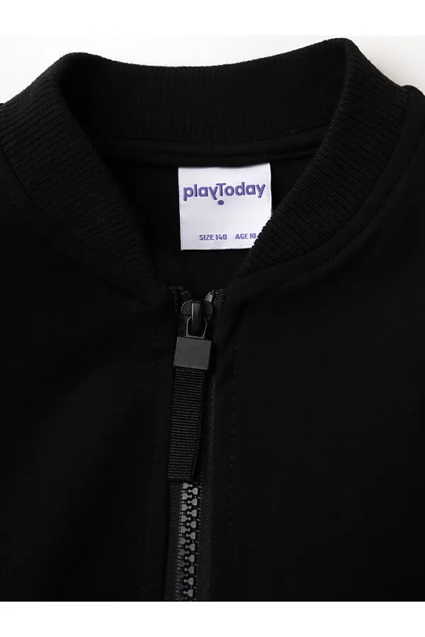 Толстовка трикотажная для мальчиков PLAYTODAY, черный - фото 2