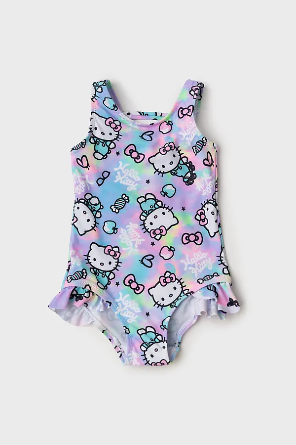 Купальник детский трикотажный для девочек PLAYTODAY, разноцветный - фото 2