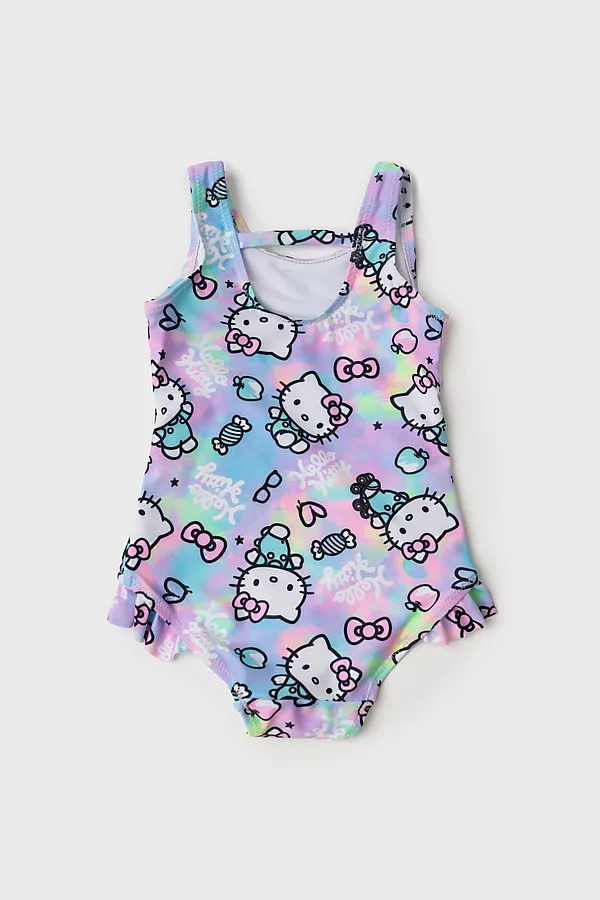 Купальник детский трикотажный для девочек PLAYTODAY, разноцветный - фото 2