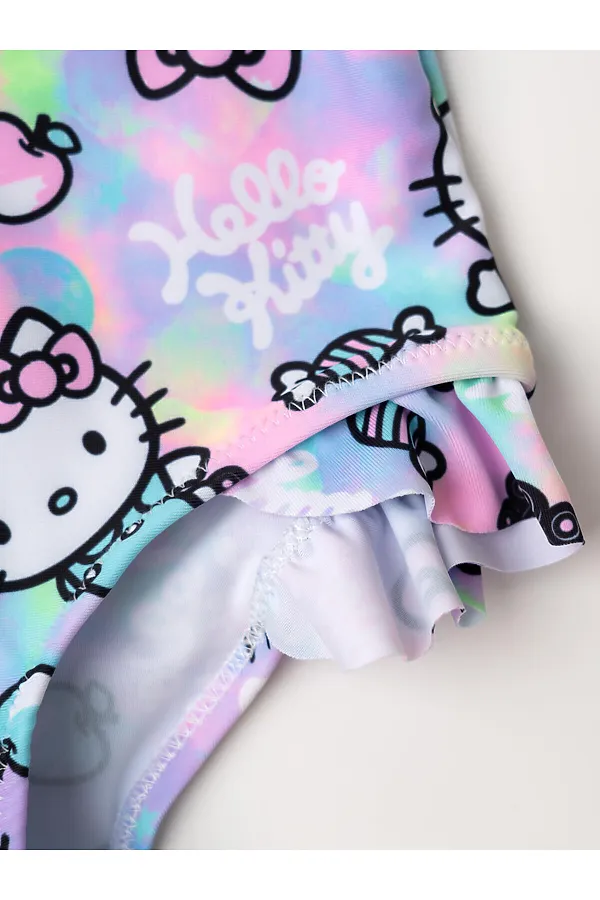 Купальник детский трикотажный для девочек PLAYTODAY, разноцветный - фото 2