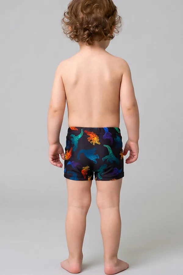 Плавки-шорты детские трикотажные для мальчиков, средней длины PLAYTODAY, разноцветный - фото 2