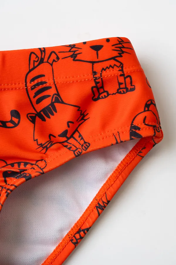 Плавки детские трикотажные для мальчиков PLAYTODAY, красный,темно-серый - фото 2