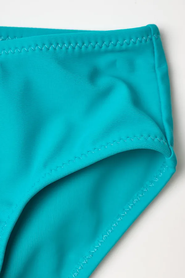 Купальный костюм трикотажный для девочек PLAYTODAY, белый,бирюзовый,розовый - фото 2