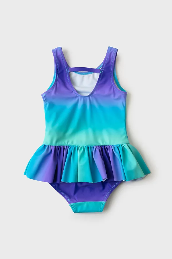 Купальник трикотажный для девочек PLAYTODAY, разноцветный - фото 2