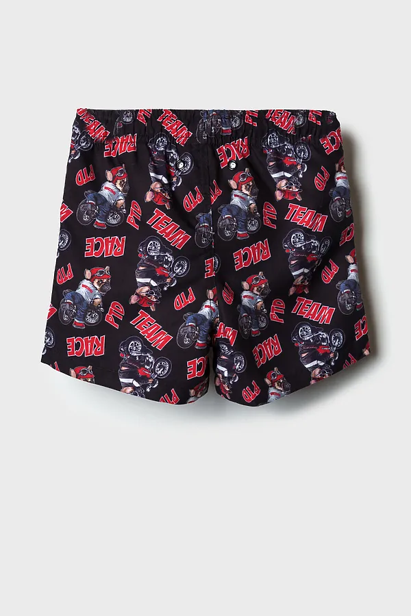 Шорты текстильные плавательные для мальчиков, средней длины PLAYTODAY, черный,белый,красный - фото 2