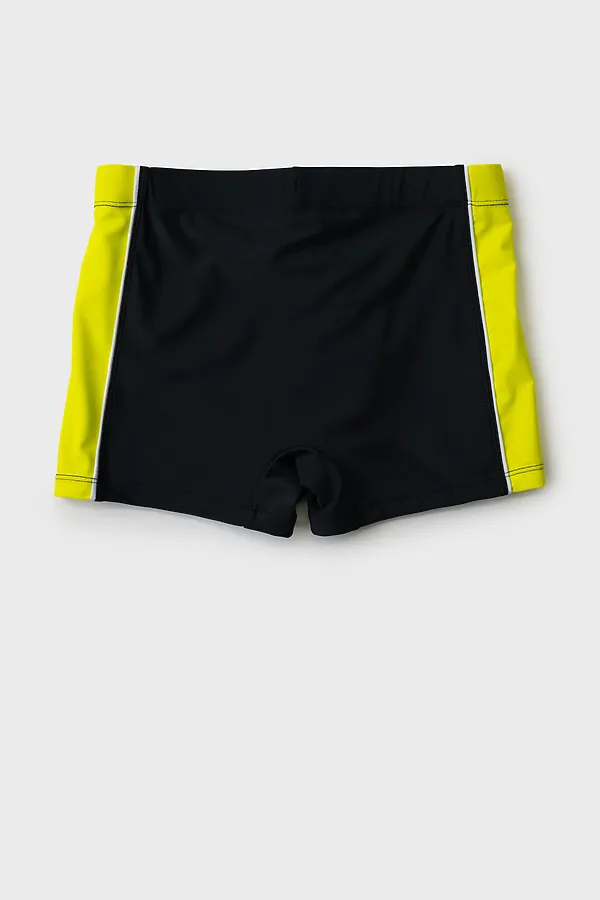 Плавки-шорты трикотажные для мальчиков, средней длины PLAYTODAY, черный,светло-зеленый - фото 2