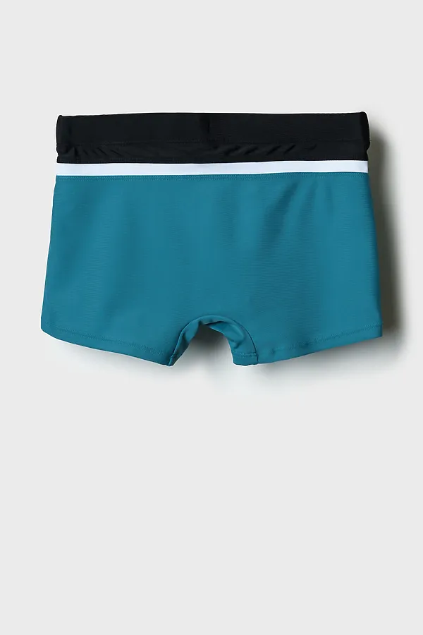 Плавки-шорты трикотажные для мальчиков, средней длины PLAYTODAY, белый,черный,бирюзовый - фото 2