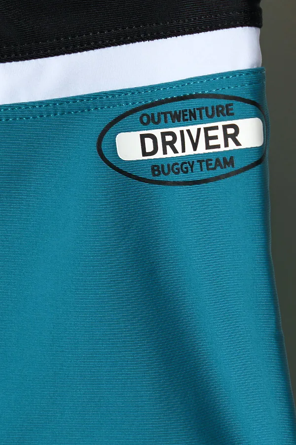 Плавки-шорты трикотажные для мальчиков, средней длины PLAYTODAY, белый,черный,бирюзовый - фото 2