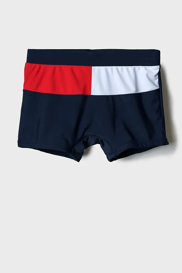 Плавки-шорты трикотажные для мальчиков, средней длины PLAYTODAY, белый,красный,тёмно-синий - фото 2