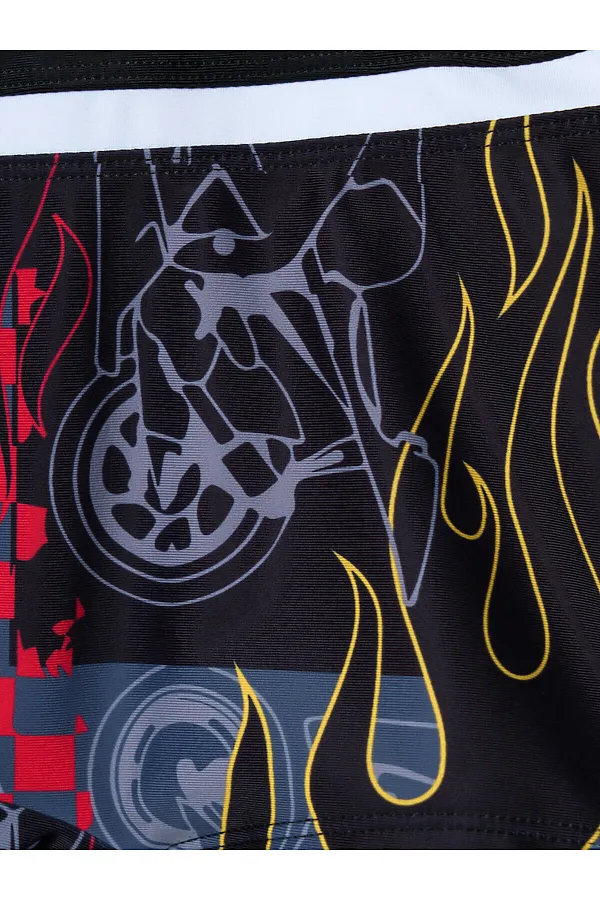 Плавки-шорты трикотажные для мальчиков, средней длины PLAYTODAY, разноцветный - фото 2