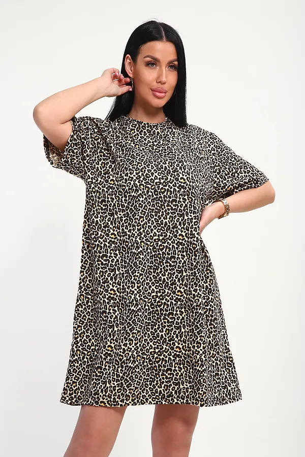 Туника Арт. 001 НАТАЛИ, леопард коричневый - фото 2