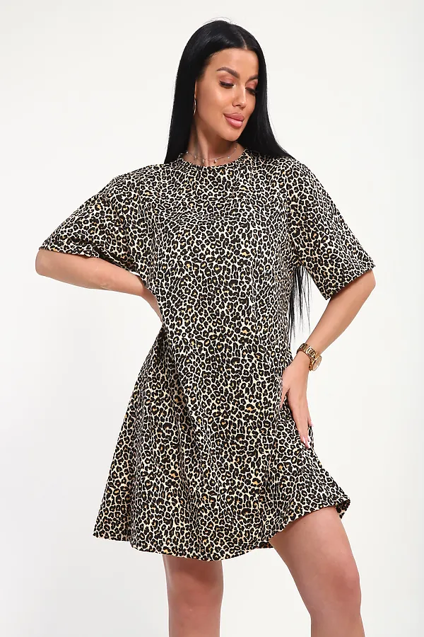 Туника Арт. 001 НАТАЛИ, леопард коричневый - фото 2