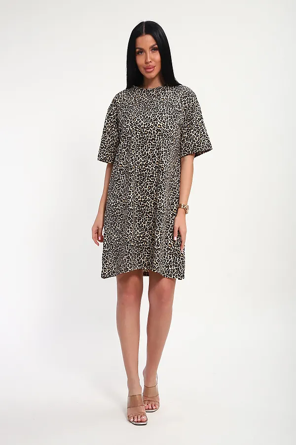 Туника Арт. 001 НАТАЛИ, леопард коричневый - фото 2