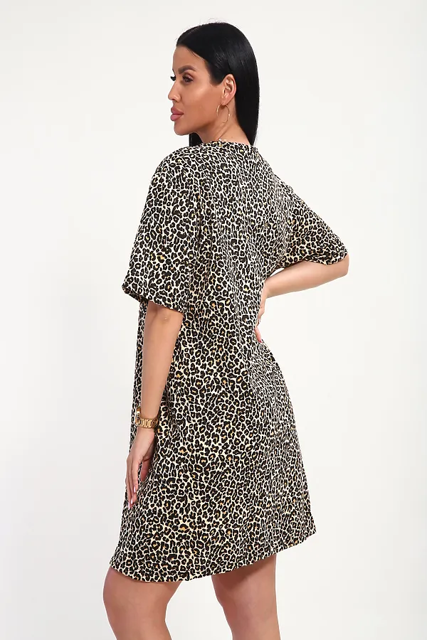 Туника Арт. 001 НАТАЛИ, леопард коричневый - фото 2