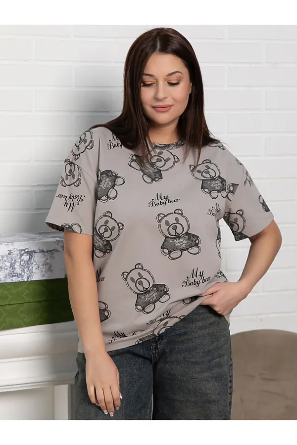 Футболка Бриса LADY TAIGA, серая - фото 2