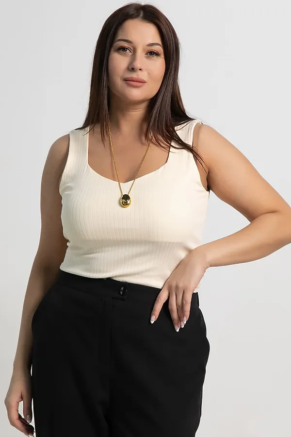 65% вискоза, 30% полиэстер, 5% эластан LADY TAIGA, сливочный - фото 2