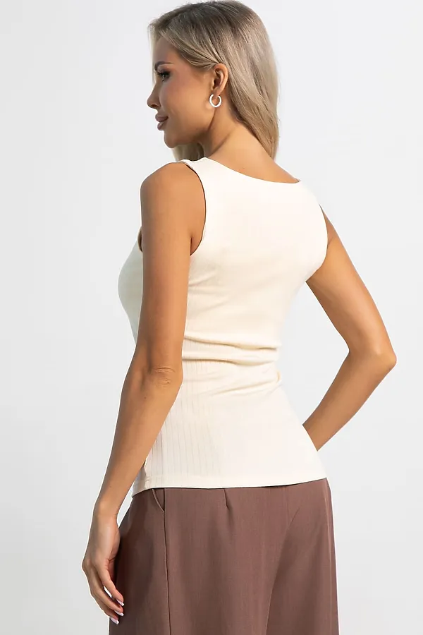 65% вискоза, 30% полиэстер, 5% эластан LADY TAIGA, сливочный - фото 2