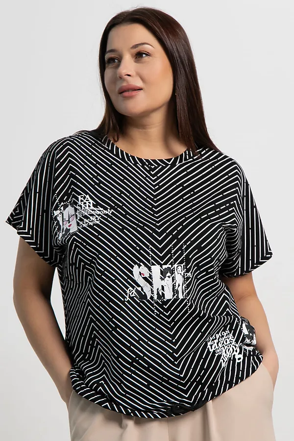 Блуза Ханна LADY TAIGA, черная - фото 2