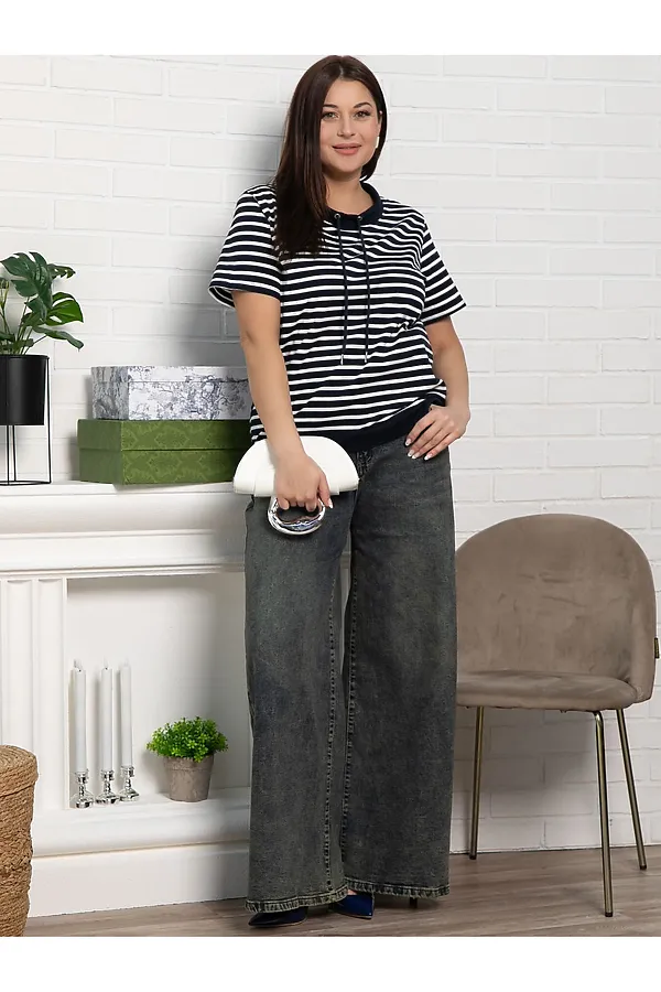 Блуза Лила LADY TAIGA, синяя - фото 2