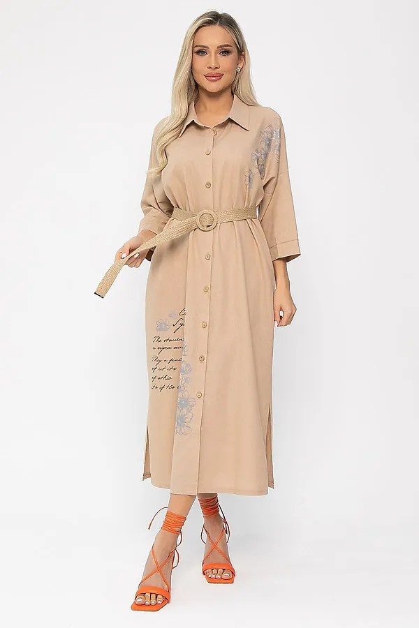 Платье Мирослава LADY TAIGA, бежевое - фото 2