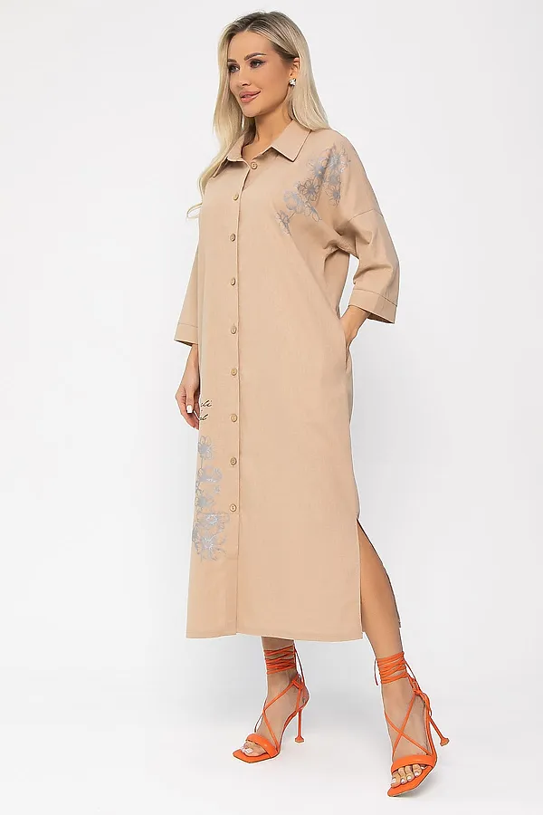 Платье Мирослава LADY TAIGA, бежевое - фото 2