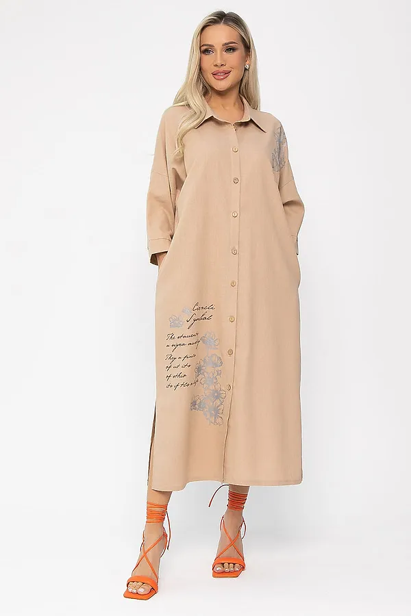 Платье Мирослава LADY TAIGA, бежевое - фото 2