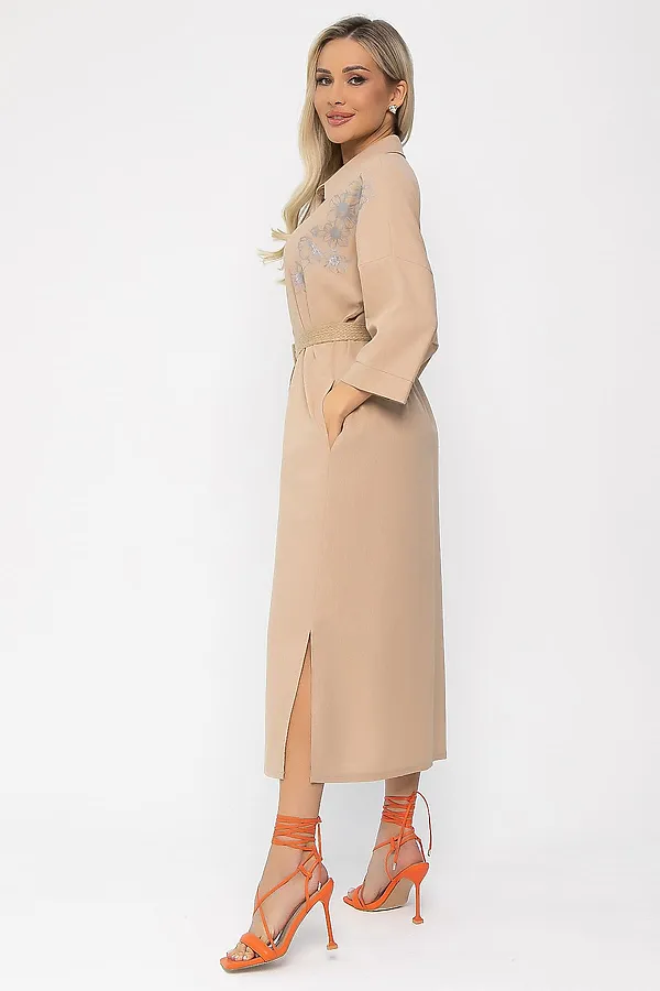Платье Мирослава LADY TAIGA, бежевое - фото 2