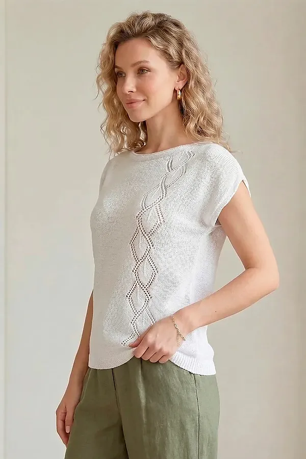 Джемпер СБР НАТАЛИ, белый - фото 2