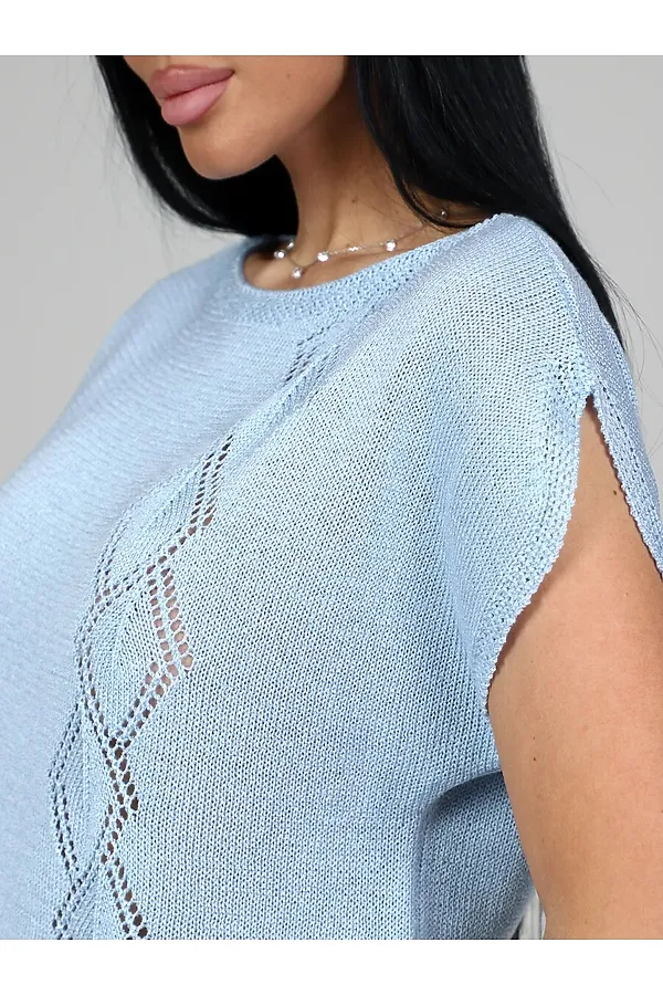 Джемпер СБР НАТАЛИ, голубой - фото 2