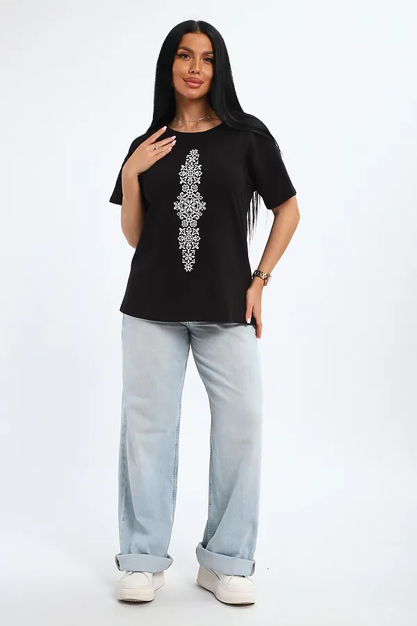 Футболка 85668 НАТАЛИ, черный - фото 2