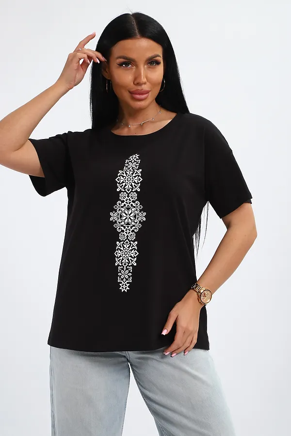 Футболка 85668 НАТАЛИ, черный - фото 2