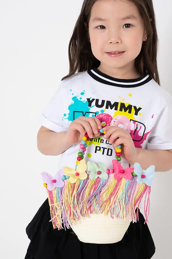 Сумка для девочек PLAYTODAY, бежевый,разноцветный - фото 2