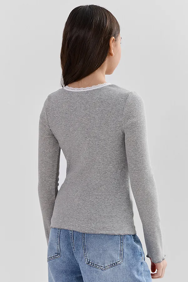 Лонгслив для девочек MARK FORMELLE, серый меланж 4425b - фото 2