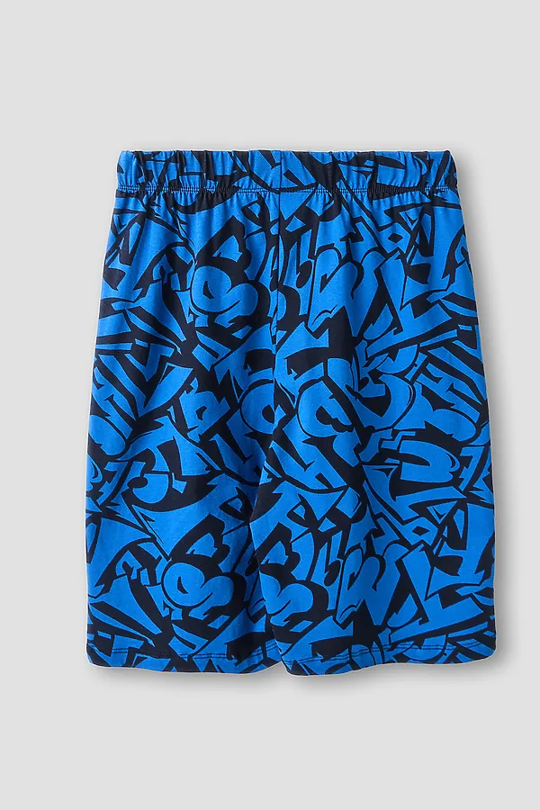 Комплект для мальчиков (джемпер, шорты) MARK FORMELLE, синий +буквы на синем - фото 2