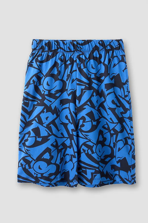 Комплект для мальчиков (джемпер, шорты) MARK FORMELLE, синий +буквы на синем - фото 2