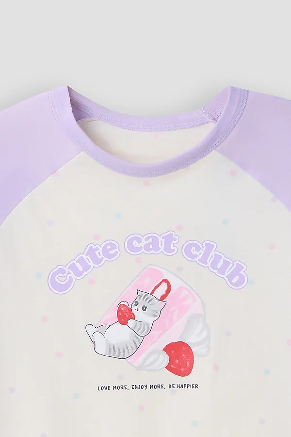 Сорочка ночная для девочек MARK FORMELLE, горошек на молочном - фото 2